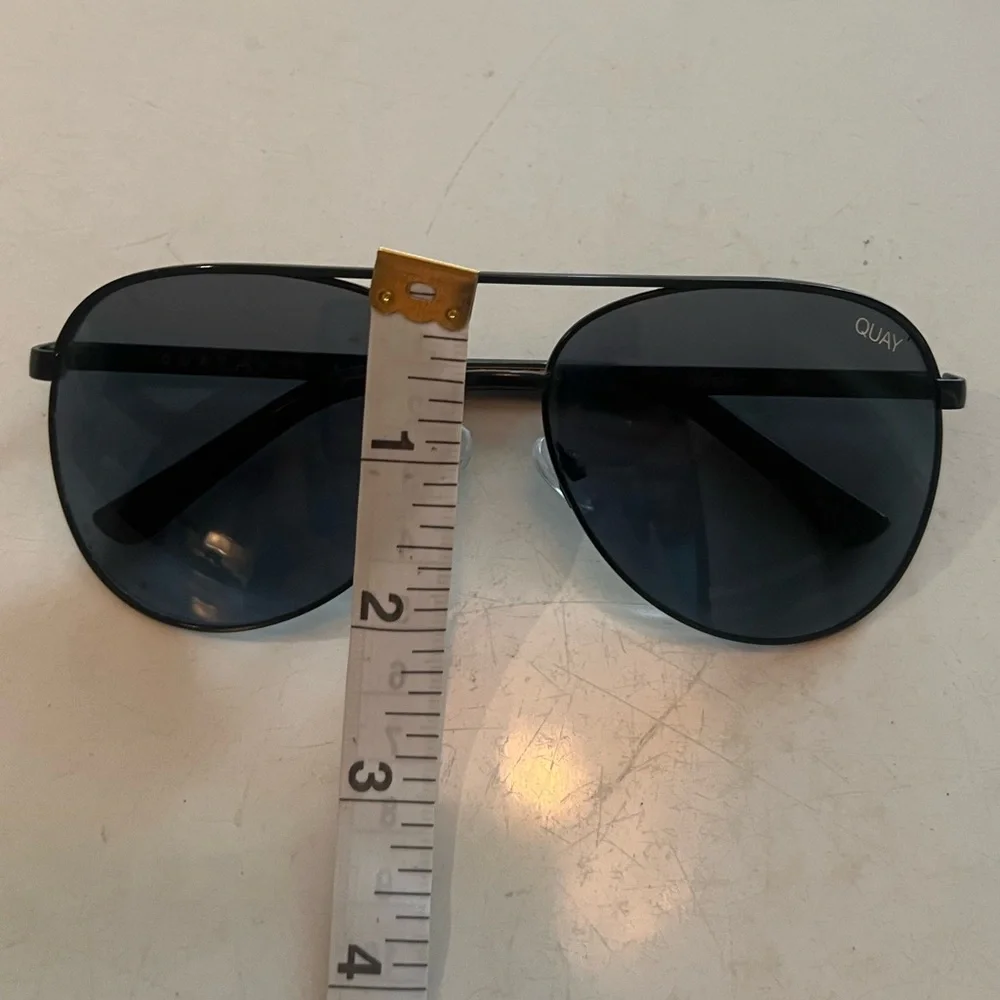 Quay Australia Black Aviator Sunglasses